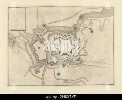 Kunst inspiriert von der Karte von Charleroi, 1709, Plan de Charleroi, Karte von Charleroi, 1709. Legende oben links 1-35. Teil einer gebündelten Sammlung von Plänen von Schlachten und Städten, die im Spanischen Erbfolgekrieg bekannt waren., Druckerei: Jacobus Harrewijn (zugeschrieben), Herausgeber: Eugene Henry, Klassisches Werk, das von Artotop mit einem Schuss Moderne modernisiert wurde. Formen, Farbe und Wert, auffällige visuelle Wirkung auf Kunst. Emotionen durch Freiheit von Kunstwerken auf zeitgemäße Weise. Eine zeitlose Botschaft, die eine wild kreative neue Richtung verfolgt. Künstler, die sich dem digitalen Medium zuwenden und die Artotop NFT erschaffen Stockfoto