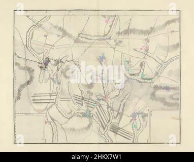 Kunst inspiriert von der Schlacht von Malplaquet, 1709, Plan de la Bataille de Malplaquet et Campperdu donnée le 11 Septembre 1709, Schlacht von Malplaquet, zwischen den Alliierten unter Herzog von Marlborough und Prinz von Savoyen und den Franzosen, 11. September 1709. Unten links Legende A-N auf Französisch. Teil eines von Artotop modernisierten Klassikers mit einem Hauch von Moderne. Formen, Farbe und Wert, auffällige visuelle Wirkung auf Kunst. Emotionen durch Freiheit von Kunstwerken auf zeitgemäße Weise. Eine zeitlose Botschaft, die eine wild kreative neue Richtung verfolgt. Künstler, die sich dem digitalen Medium zuwenden und die Artotop NFT erschaffen Stockfoto