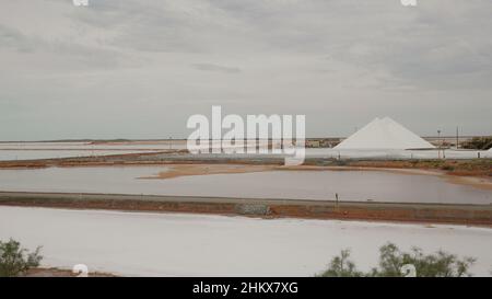 Konzentrationsteiche bei der Salzfabrik in Port hedland Stockfoto