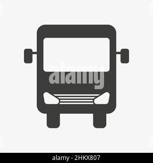 Bus-Vektor-Symbol auf weißem Hintergrund isoliert Stock Vektor