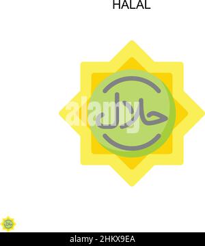 Einfaches Halal-Vektorsymbol. Illustration Symbol Design-Vorlage für Web mobile UI-Element. Stock Vektor