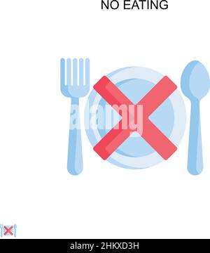 Kein Essen einfaches Vektor-Symbol. Illustration Symbol Design-Vorlage für Web mobile UI-Element. Stock Vektor