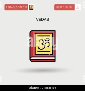 Vedas einfaches Vektorsymbol. Stock Vektor