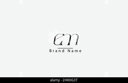 EM ME E M abstrakte Vektor-Logo-Monogramm-Vorlage Stock Vektor