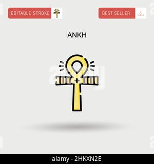 Einfaches Vektorsymbol Ankh. Stock Vektor