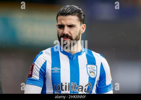 Huddersfield, Großbritannien. 05th. Februar 2022. Pipa #2 von Huddersfield Town in Huddersfield, Vereinigtes Königreich am 2/5/2022. (Foto von Ben Early/News Images/Sipa USA) Quelle: SIPA USA/Alamy Live News Stockfoto