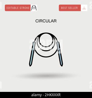 Kreisförmiges einfaches Vektorsymbol. Stock Vektor