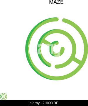 Labyrinth einfaches Vektor-Symbol. Illustration Symbol Design-Vorlage für Web mobile UI-Element. Stock Vektor