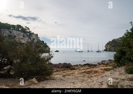 Fantastische Aussicht auf die Strände von Menorca. Stockfoto