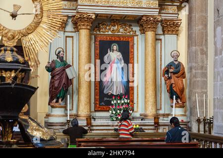 Kathedrale von Asunción de María, Plaza de la Constitución, Plaza Zócalo. Mexiko-Stadt. Nordamerika Stockfoto