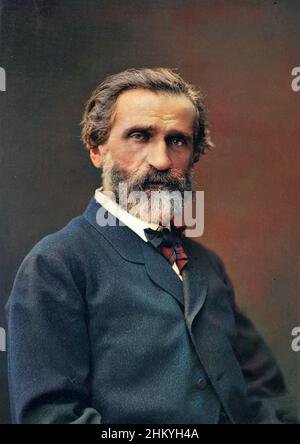 Giuseppe Verdi (1813-1901), compositeur italien vers 1875. Stockfoto