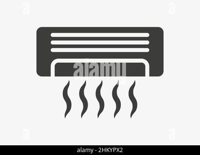 Vektorsymbol Klimaanlage auf weißem Hintergrund Stock Vektor