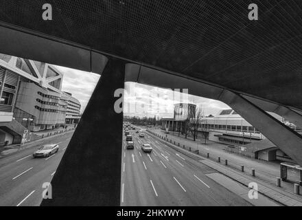 Berlin, Gemany, Charlottenburg, futuristisches ICC International Congress Center, erbaut 1975-1079 Stockfoto