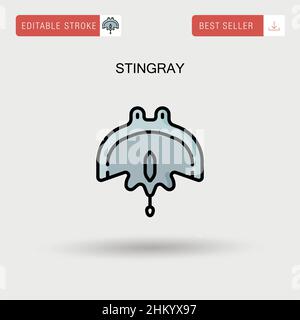 Stingray einfaches Vektorsymbol. Stock Vektor