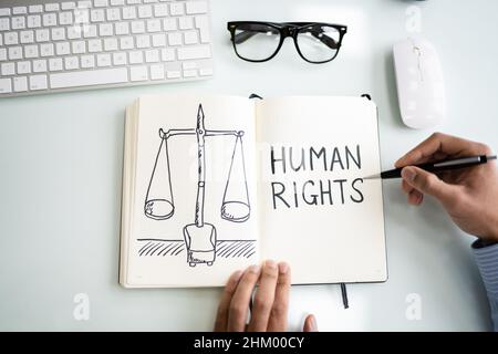 Botschaft Der Sozialen Und Menschenrechte Und Des Friedens Stockfoto