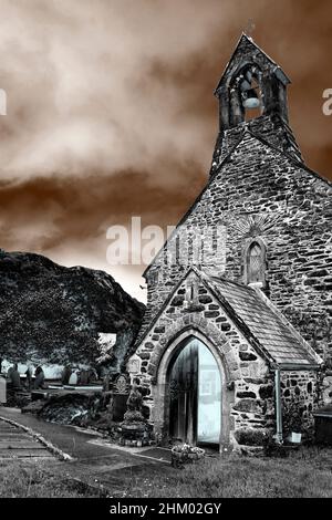 St Mary's Church, Beddgelert, Gwynedd, Wales Stockfoto