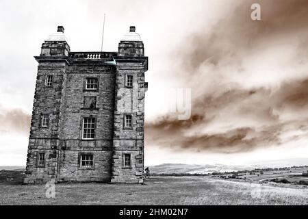 Den Käfig in Lyme Park, Cheshire, UK ursprünglich ein Jagdschloss und diente später als Lock-Up für Gefangene Stockfoto