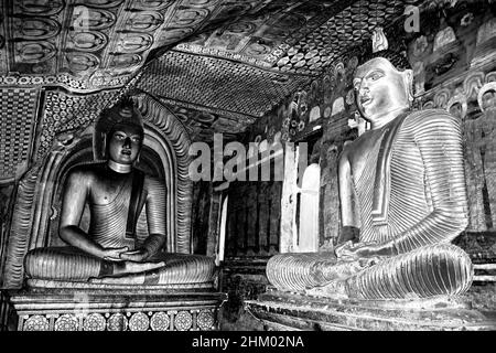 Buddhas Statue In Lotus Position Dambulla Cave Temple, Sri Lanka Stockfoto