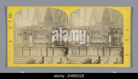 Kunst inspiriert vom Hochaltar der Westminster Abbey in London, den Reredos, Westminster Abbey, Perspective View, London und Nachbarschaft, Frederick York, Westminster Abbey, c. 1860 - c. 1880, Karton, Albumendruck, Höhe 85 mm × Breite 170 mm, Classic Works modernisiert von Artotop mit einem Schuss Moderne. Formen, Farbe und Wert, auffällige visuelle Wirkung auf Kunst. Emotionen durch Freiheit von Kunstwerken auf zeitgemäße Weise. Eine zeitlose Botschaft, die eine wild kreative neue Richtung verfolgt. Künstler, die sich dem digitalen Medium zuwenden und die Artotop NFT erschaffen Stockfoto