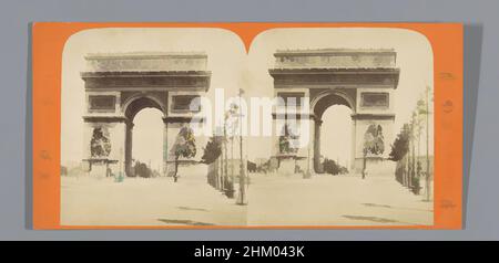 Art inspired by View of the Arc de Triomphe in Paris, Le Nouveau Paris (Serientitel), Charles Gérard, Paris, c.. 1860 - c. 1870, Karton, Albumendruck, Höhe 85 mm × Breite 170 mm, Classic Works modernisiert von Artotop mit einem Schuss Moderne. Formen, Farbe und Wert, auffällige visuelle Wirkung auf Kunst. Emotionen durch Freiheit von Kunstwerken auf zeitgemäße Weise. Eine zeitlose Botschaft, die eine wild kreative neue Richtung verfolgt. Künstler, die sich dem digitalen Medium zuwenden und die Artotop NFT erschaffen Stockfoto