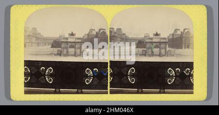 Kunst inspiriert vom Place du Carrousel in Paris, vom Palais des Tuileries, Place du Carrousel, Vue Pry depuis la Salle des Marechaux, Imperial Residences (Serientitel), Ernest Eléonor Pierre Lamy, Tuilerieënpaleis, c. 1860 - in oder vor 1871, Karton, Albumendruck, Höhe, Klassisches Werk, modernisiert von Artotop mit einem Schuss Moderne. Formen, Farbe und Wert, auffällige visuelle Wirkung auf Kunst. Emotionen durch Freiheit von Kunstwerken auf zeitgemäße Weise. Eine zeitlose Botschaft, die eine wild kreative neue Richtung verfolgt. Künstler, die sich dem digitalen Medium zuwenden und die Artotop NFT erschaffen Stockfoto