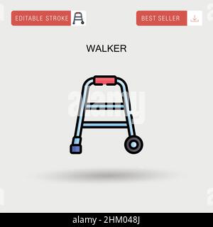 Einfaches Vektorsymbol Walker. Stock Vektor