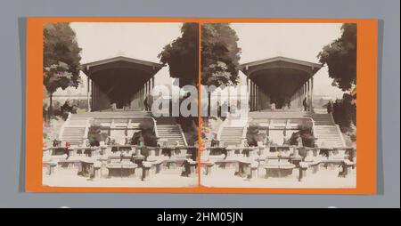 Kunst inspiriert von Domed Path am Elisabethenbrunnen in Bad Homburg vor der Höhe, Homburg vor d. Höhe, Elisabethenbrunnen, František Fridrich, Verlag: František Fridrich, Bad Homburg, Herausgeber: Praag, c. 1855 - c. 1870, Karton, Albumendruck, Höhe 85 mm × Breite 170 mm, Classic Works modernisiert von Artotop mit einem Schuss Moderne. Formen, Farbe und Wert, auffällige visuelle Wirkung auf Kunst. Emotionen durch Freiheit von Kunstwerken auf zeitgemäße Weise. Eine zeitlose Botschaft, die eine wild kreative neue Richtung verfolgt. Künstler, die sich dem digitalen Medium zuwenden und die Artotop NFT erschaffen Stockfoto