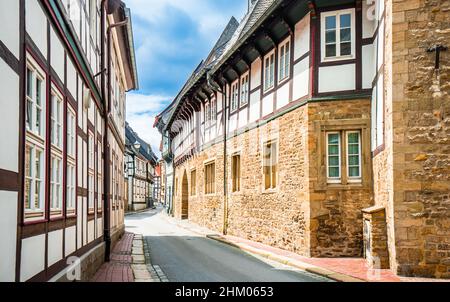 Historische Stadt in Goslar, UNESCO-Weltkulturerbe, Goslar, Harz, Niedersachsen, Deutschland, Europa Stockfoto