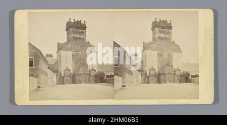 Kunst inspiriert von der Fassade der Benediktinerabtei St. Matthias in Trier, Trier. Die Matthiaskirche, die Mosel und Umgegend (Serientitel), Sophus Williams, Verlag: Sophus Williams, Trier, Verlag: Berlin, 1881, Karton, Albumendruck, Höhe 85 mm × Breite 170 mm, Classic Works modernisiert von Artotop mit einem Schuss Moderne. Formen, Farbe und Wert, auffällige visuelle Wirkung auf Kunst. Emotionen durch Freiheit von Kunstwerken auf zeitgemäße Weise. Eine zeitlose Botschaft, die eine wild kreative neue Richtung verfolgt. Künstler, die sich dem digitalen Medium zuwenden und die Artotop NFT erschaffen Stockfoto