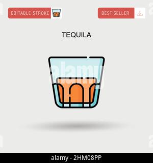 Einfaches Vektorsymbol Tequila. Stock Vektor