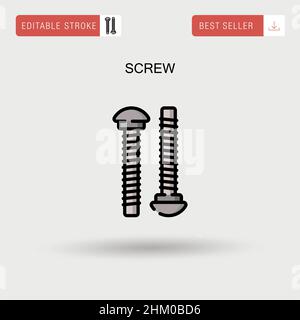 Einfaches Vektorsymbol für Schrauben. Stock Vektor