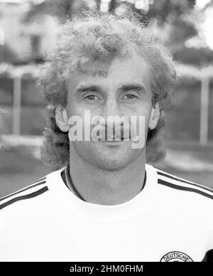 RUDI VÖLLER Football Roma und die deutsche Nationalmannschaft zur Europameisterschaft in Schweden Stockfoto