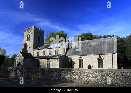 ST Marys Church, Burnham Market Village, North Norfolk, England, Großbritannien Stockfoto