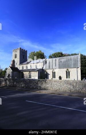 ST Marys Church, Burnham Market Village, North Norfolk, England, Großbritannien Stockfoto