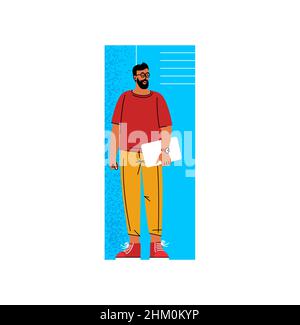 Englisches Alphabet mit Menschen Zeichen. Stock Vektor