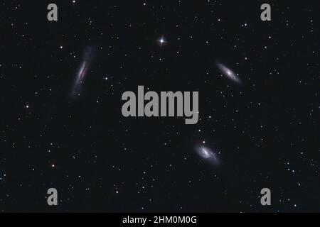 Galaxien im All: Leo Triplett, M66 Stockfoto