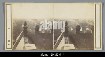 Kunst inspiriert von View of Amsterdam-Zuidwest. Blick vom Paleis op de Dam, Vue panoramique, Pry de la Tour du palais (Partie sud-ouest de la ville), Amsterdam, Verlag: Adolphe Braun & Cie., Koninklijk Paleis Amsterdam, Verlag: Dornach, 1860 - 1866, Karton, Papier, Albumen, Klassisches Werk, modernisiert von Artotop mit einem Schuss Moderne. Formen, Farbe und Wert, auffällige visuelle Wirkung auf Kunst. Emotionen durch Freiheit von Kunstwerken auf zeitgemäße Weise. Eine zeitlose Botschaft, die eine wild kreative neue Richtung verfolgt. Künstler, die sich dem digitalen Medium zuwenden und die Artotop NFT erschaffen Stockfoto