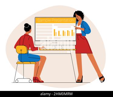 Manager diskutieren geschäftliche Fragen Stock Vektor