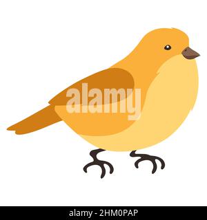 Illustration eines stilisierten Vogels. Bild von wilden Birdie in einfachem Stil. Stock Vektor