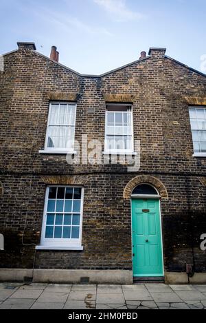 Arbeiterhütte des 19. Jahrhunderts, Roupell Street, London, SE1, England, VEREINIGTES KÖNIGREICH Stockfoto