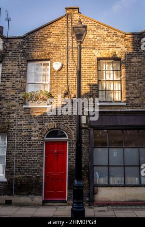 Arbeiterhütte des 19. Jahrhunderts, Roupell Street, London, SE1, England, VEREINIGTES KÖNIGREICH Stockfoto