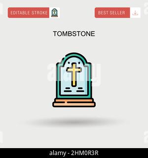 Einfaches Vektorsymbol für Tombstone. Stock Vektor