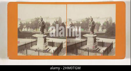 Kunst inspiriert von der Statue des Generals Hans Joachim von Zieten auf dem Zietenplatz, Berlin, Statue des Generals von Zieten. Berlin, Ansichten von Deutschland, Berlin und Potsdam, Johann Friedrich Stiehm, Gottfried Schadow, Zietenplatz, Verlag: Berlin, 1868 - 1870, Karton, Papier, Albumen, Classic Works modernisiert von Artotop mit einem Schuss Moderne. Formen, Farbe und Wert, auffällige visuelle Wirkung auf Kunst. Emotionen durch Freiheit von Kunstwerken auf zeitgemäße Weise. Eine zeitlose Botschaft, die eine wild kreative neue Richtung verfolgt. Künstler, die sich dem digitalen Medium zuwenden und die Artotop NFT erschaffen Stockfoto