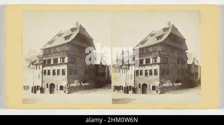 Kunst inspiriert von Albrecht Dürer, Nürnberg, Albrecht Dürers Haus, Nürnberg, Deutschland, Johann Friedrich Stiehm, Verlag: E. Linde & Co, Neurenberg, Verlag: London, 1868 - 1888, Karton, Papier, Albumendruck, Höhe 87 mm × Breite 177 mm, Classic Works modernisiert von Artotop mit einem Schuss Moderne. Formen, Farbe und Wert, auffällige visuelle Wirkung auf Kunst. Emotionen durch Freiheit von Kunstwerken auf zeitgemäße Weise. Eine zeitlose Botschaft, die eine wild kreative neue Richtung verfolgt. Künstler, die sich dem digitalen Medium zuwenden und die Artotop NFT erschaffen Stockfoto