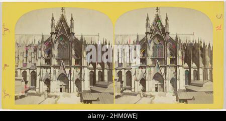 Kunst inspiriert durch Seitenportal des Kölner Doms, Deutschland, La Cathédrale de Cologne, Ansichten des Rheins und seiner Umgebung, der Rhein und seine Umgebungen, William England, Köln, 1867 - 1868, Karton, Papier, Albumendruck, Höhe 84 mm × Breite 172 mm, Classic Works modernisiert von Artotop mit einem Schuss Moderne. Formen, Farbe und Wert, auffällige visuelle Wirkung auf Kunst. Emotionen durch Freiheit von Kunstwerken auf zeitgemäße Weise. Eine zeitlose Botschaft, die eine wild kreative neue Richtung verfolgt. Künstler, die sich dem digitalen Medium zuwenden und die Artotop NFT erschaffen Stockfoto