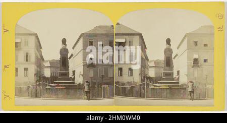 Kunst inspiriert vom Schiller-Denkmal in Wiesbaden, Deutschland, Le Monument de Schiller à Wiesbaden, Rheinblick und Umgebung, der Rhein und seine Umgebungen, William England, Joseph Uphues, Wiesbaden, 1867 - 1868, Karton, Papier, Albumendruck, Höhe 83 mm × Breite 172 mm, Classic Works modernisiert von Artotop mit einem Schuss Moderne. Formen, Farbe und Wert, auffällige visuelle Wirkung auf Kunst. Emotionen durch Freiheit von Kunstwerken auf zeitgemäße Weise. Eine zeitlose Botschaft, die eine wild kreative neue Richtung verfolgt. Künstler, die sich dem digitalen Medium zuwenden und die Artotop NFT erschaffen Stockfoto