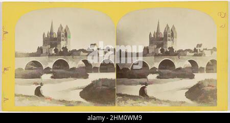 Kunst inspiriert von Blick auf die Brücke und Kathedrale von Limburg an der Lahn, Deutschland, Vue de la cathédrale et du pont à Limburg sur le Lahn, Blick auf den Rhein und seine Umgebung, der Rhein und seine Umgebungen, William England, Limburg an der Lahn, 1867 - 1868, Karton, Papier, Albumen, Klassische Werke, die von Artotop mit einem Hauch von Moderne modernisiert wurden. Formen, Farbe und Wert, auffällige visuelle Wirkung auf Kunst. Emotionen durch Freiheit von Kunstwerken auf zeitgemäße Weise. Eine zeitlose Botschaft, die eine wild kreative neue Richtung verfolgt. Künstler, die sich dem digitalen Medium zuwenden und die Artotop NFT erschaffen Stockfoto