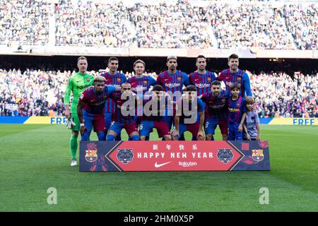 Barcelona, Spanien. 6th. Februar 2022. Spanische La Liga: FC Barcelona / Atlético de Madrid. Quelle: Joan Gosa/Alamy Live News Stockfoto