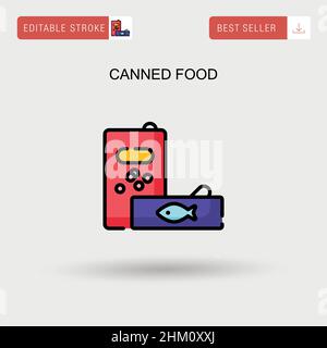 Einfaches Vektorsymbol für Konserven. Stock Vektor