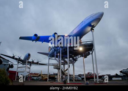 Flugzeugausstellung im Technik Museum of Speyer, Deutschland Stockfoto